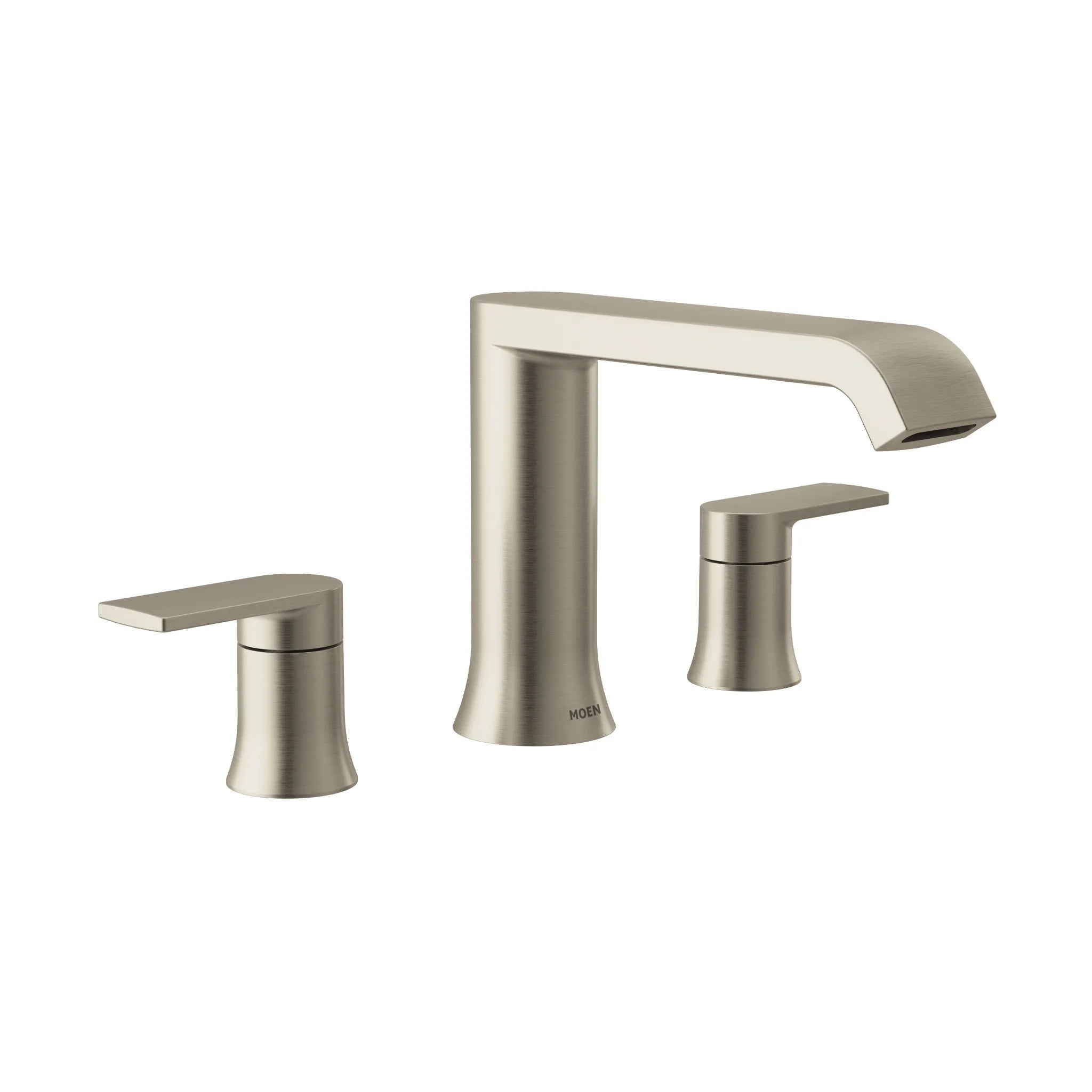 MOEN T908BN Genta Lx Two-Handle Low Arc Roman Tub Faucet - Brushed Nickel