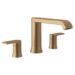 MOEN T908BZG Genta LX Bronzed Gold Two-Handle Roman Tub Faucet - Bronzed Gold
