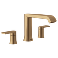 MOEN T908BZG Genta Lx Two-Handle Low Arc Roman Tub Faucet - Bronzed Gold