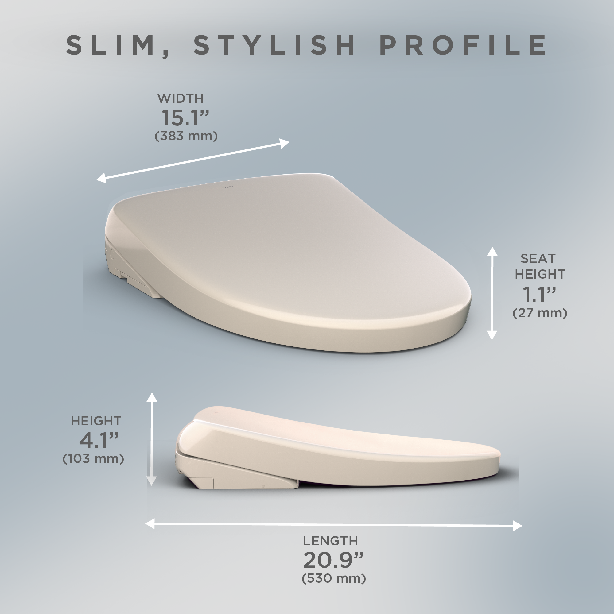 TOTO SW4736#12 Washlet S7A Electronic Bidet Toilet Seat With Ewater+ Bowl And Wand Cleaning - Sedona Beige