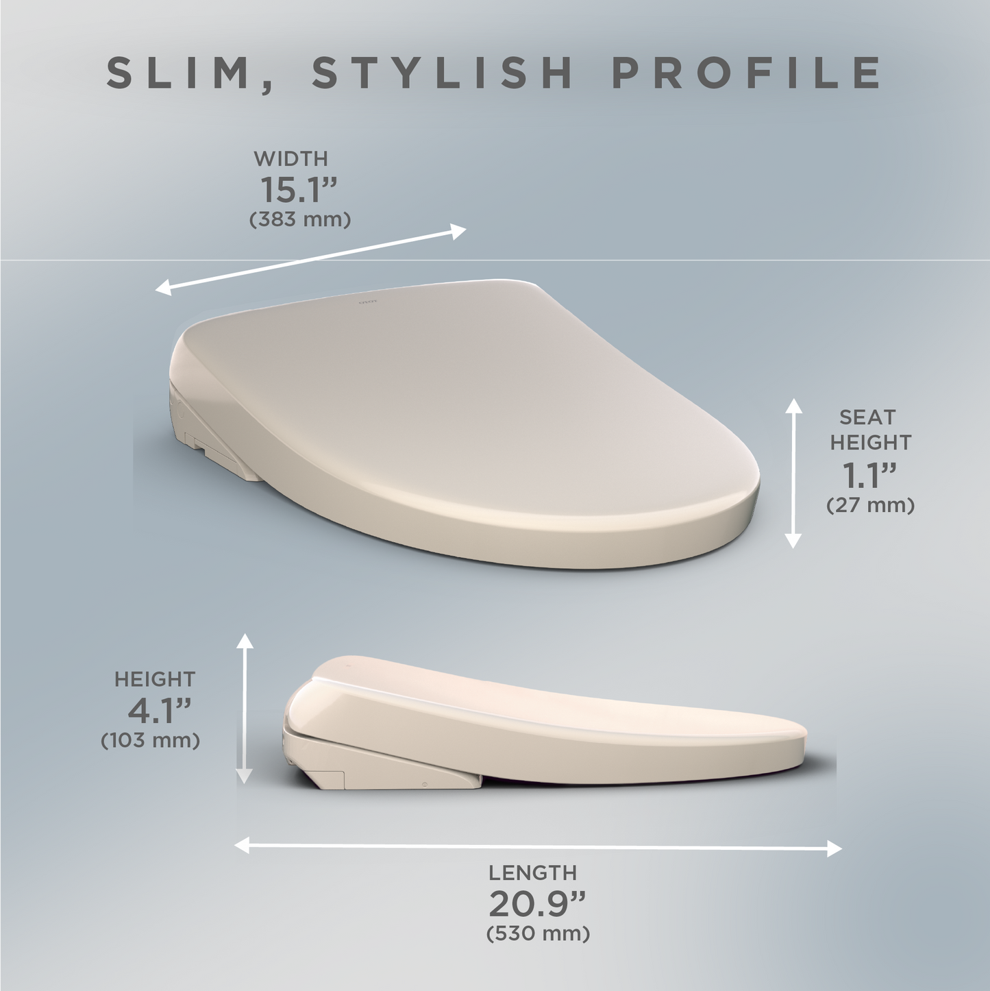 TOTO SW4726#12 Washlet S7 Electronic Bidet Toilet Seat With Ewater+ Bowl And Wand Cleaning - Sedona Beige