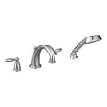 MOEN T924 Brantford Two-Handle Low Arc Roman Tub Faucet Including Handheld Shower - Chrome