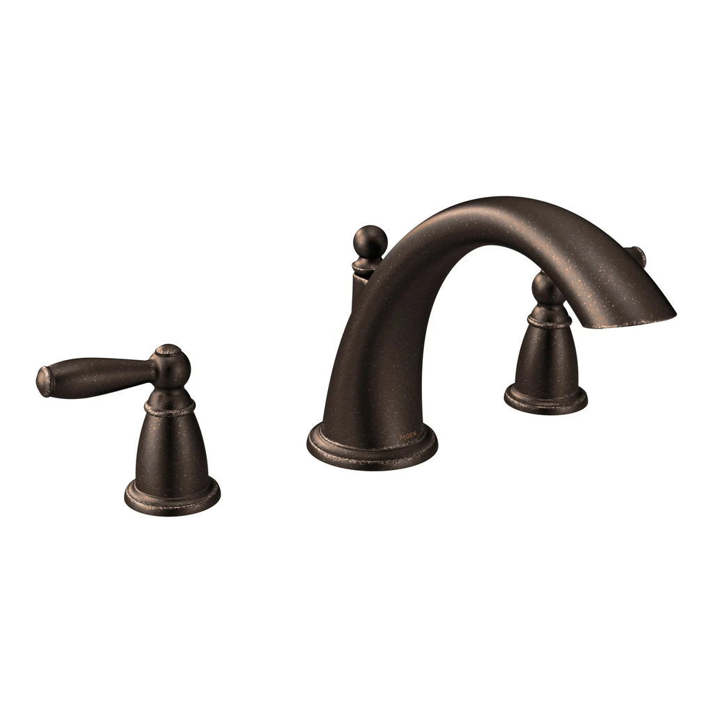 MOEN T933ORB Brantford Two-Handle Low Arc Roman Tub Faucet - Oil Rubbed Bronze