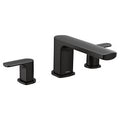 MOEN T935BL Rizon Two-Handle Low Arc Roman Tub Faucet - Matte Black