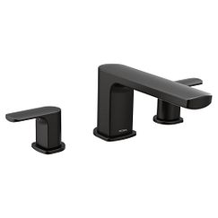 MOEN T935BL Rizon Two-Handle Low Arc Roman Tub Faucet - Matte Black