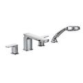 MOEN T936 Rizon Two-Handle Low Arc Roman Tub Faucet Including Handheld Shower - Chrome