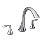 MOEN T943 Eva Two-Handle High Arc Roman Tub Faucet - Chrome