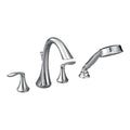 MOEN T944 Eva Two-Handle High Arc Roman Tub Faucet Including Handheld Shower - Chrome