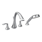 MOEN T944 Eva Two-Handle High Arc Roman Tub Faucet Including Handheld Shower - Chrome