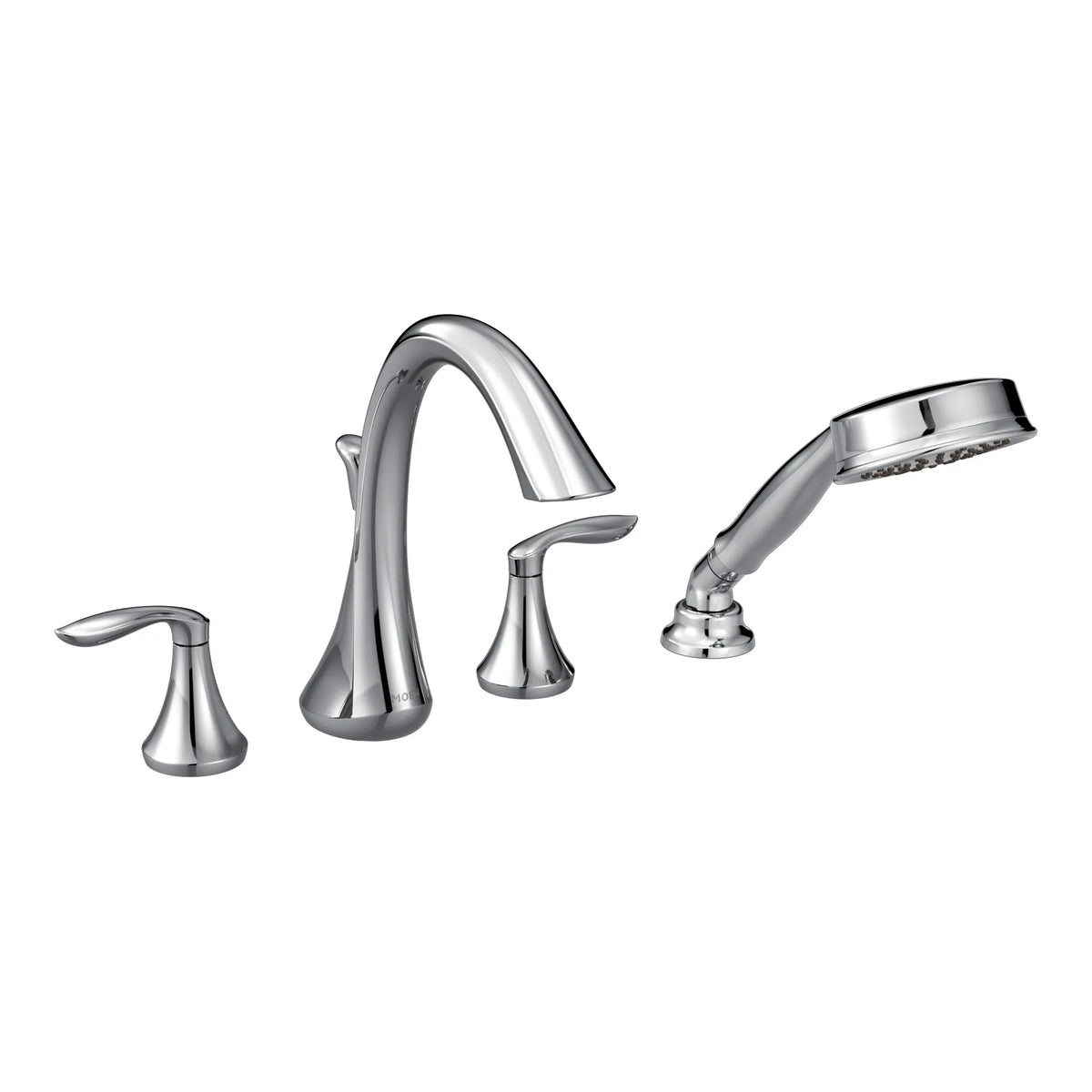 MOEN T944 Eva Two-Handle High Arc Roman Tub Faucet Including Handheld Shower - Chrome