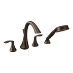 MOEN T944ORB Eva Two-Handle High Arc Roman Tub Faucet Including Handheld Shower - Oil Rubbed Bronze