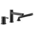 MOEN T967BL Vichy One-Handle Low Arc Roman Tub Faucet Includes Hand Shower - Matte Black