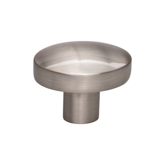 TOP KNOBS TK910BSN Hillmont 1 3/8" Length Oval Knob - Brushed Satin Nickel