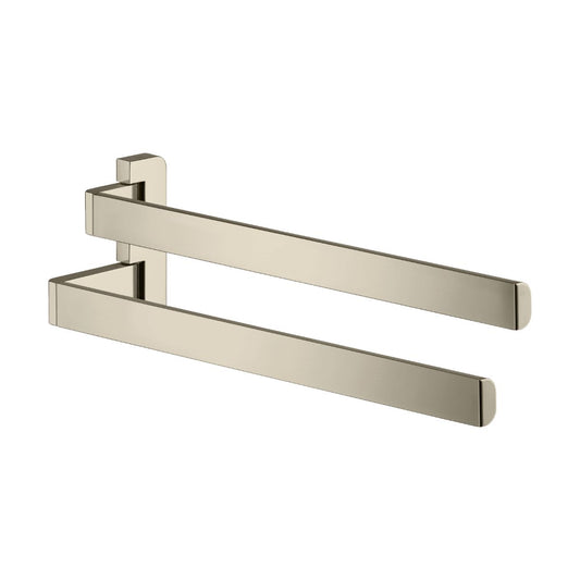 AXOR 42821830 Universal SoftSquare Dual Towel Bar - Polished Nickel