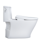 TOTO MW6424726CEFG#01 WASHLET+ Nexus One-Piece Elongated 1.28 GPF Toilet with S7 Contemporary Bidet Seat , Cotton White