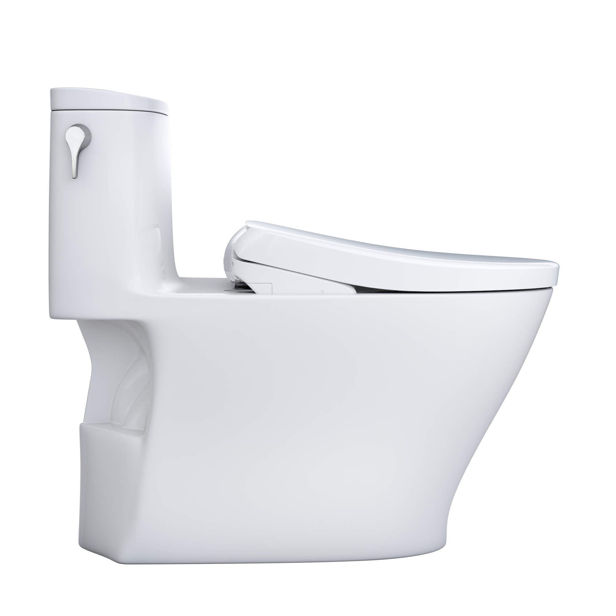 TOTO MW6424736CEFG#01 Washlet+ Nexus One-Piece Elongated 1.28 Gpf Toilet With S7A Contemporary Bidet Seat - Cotton White
