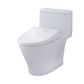 TOTO MW6424736CEFG#01 WASHLET+ Nexus One-Piece Elongated 1.28 GPF Toilet with S7A Contemporary Bidet Seat , Cotton White