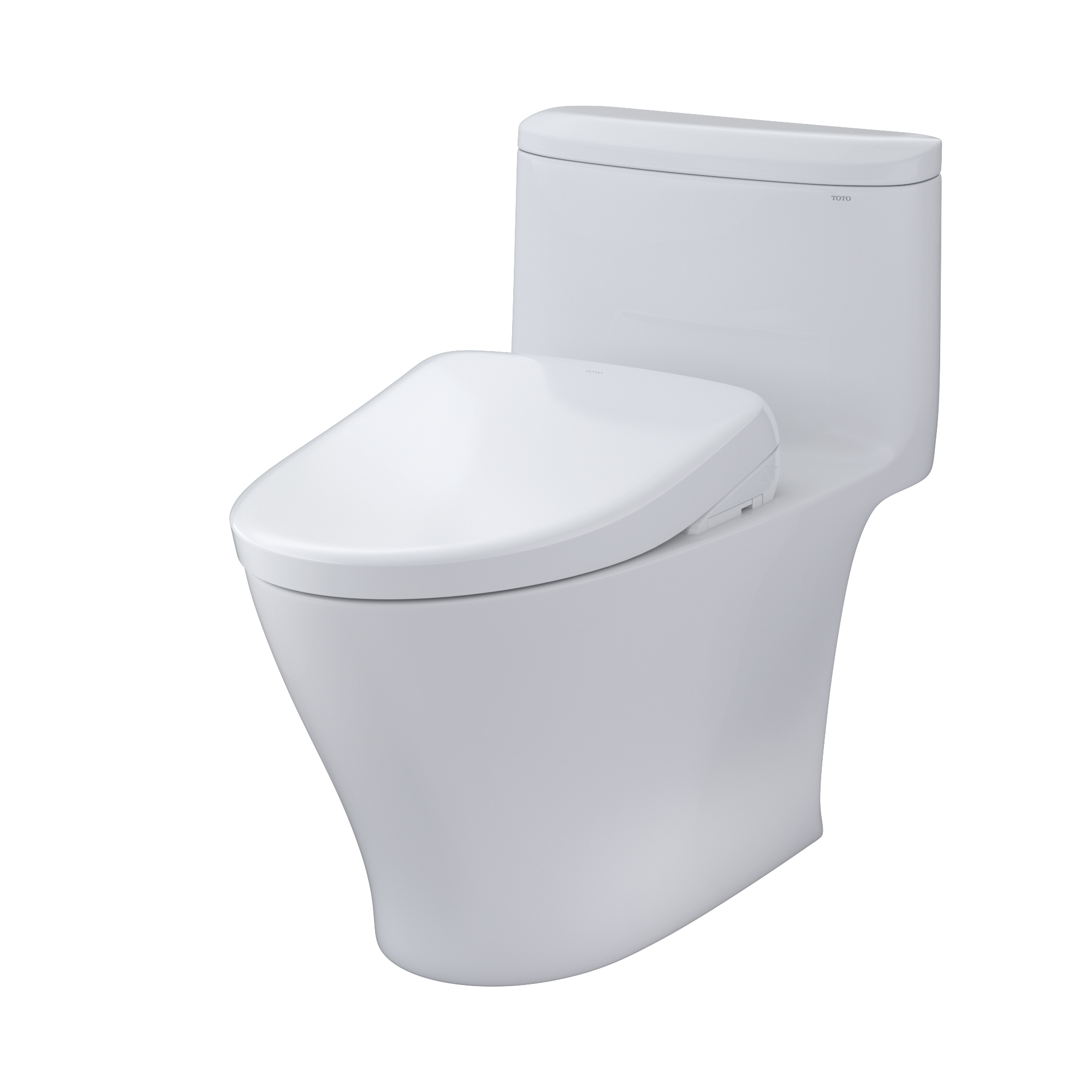 TOTO MW6424726CEFGA#01 Washlet+ Nexus One-Piece Elongated 1.28 Gpf Toilet With Auto Flush S7 Contemporary Bidet Seat - Cotton White