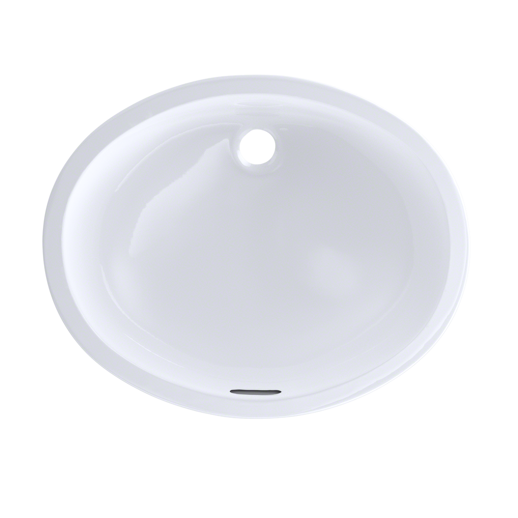 TOTO LT597G#01 Dantesca Oval Undermount Bathroom Sink With Cefiontect - Cotton White