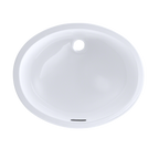 TOTO LT597G#01 Dantesca Oval Undermount Bathroom Sink With Cefiontect - Cotton White