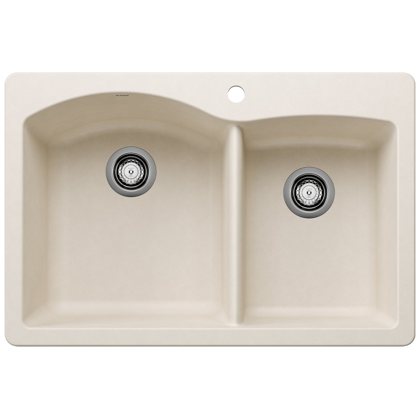 BLANCO 443063 Diamond Diamond SILGRANIT 33" 60/40 Double Bowl Dual Mount Kitchen Sink - Soft White in Soft White