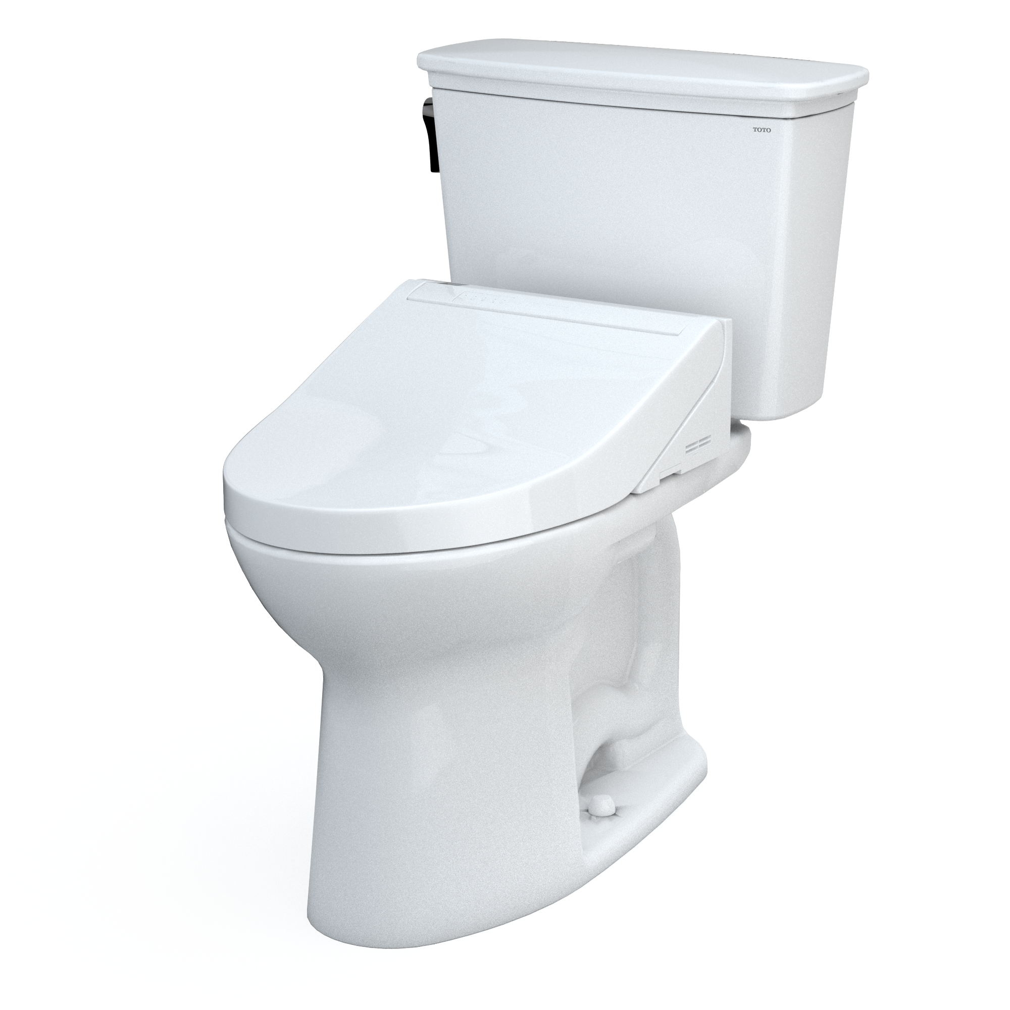 TOTO MW7863084CEFG#01 Drake Transitional Washlet+ Two-Piece Elongated 1.28 Gpf Universal Height Tornado Flush Toilet With C5 Bidet Seat - Cotton White