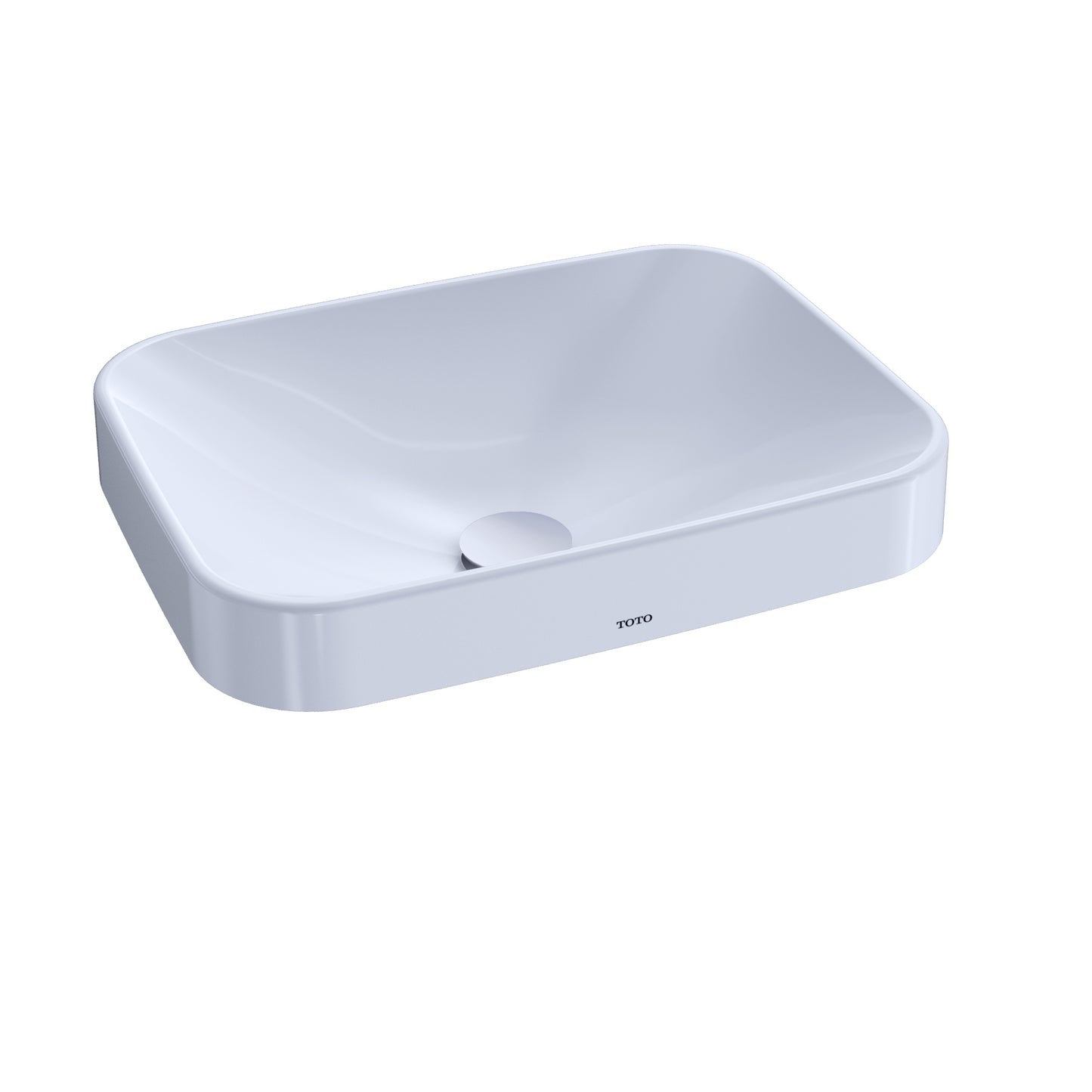 TOTO LT425G#01 Arvina Rectangular 20" Vessel Bathroom Sink with CEFIONTECT , Cotton White