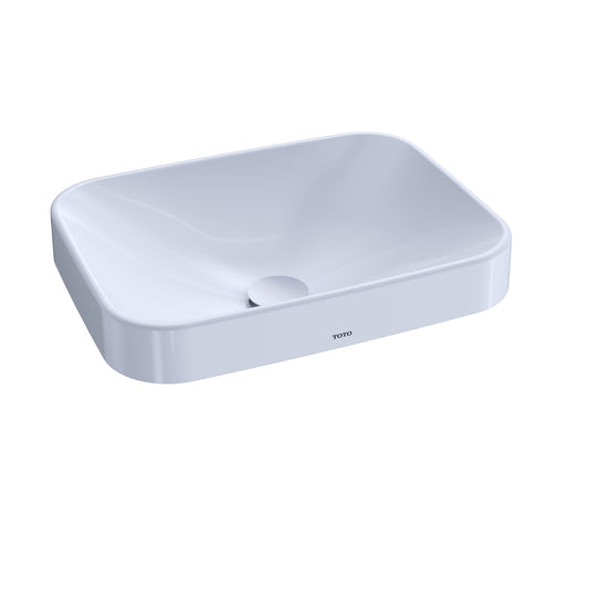 TOTO LT425G#01 Arvina Rectangular 20" Vessel Bathroom Sink With Cefiontect - Cotton White