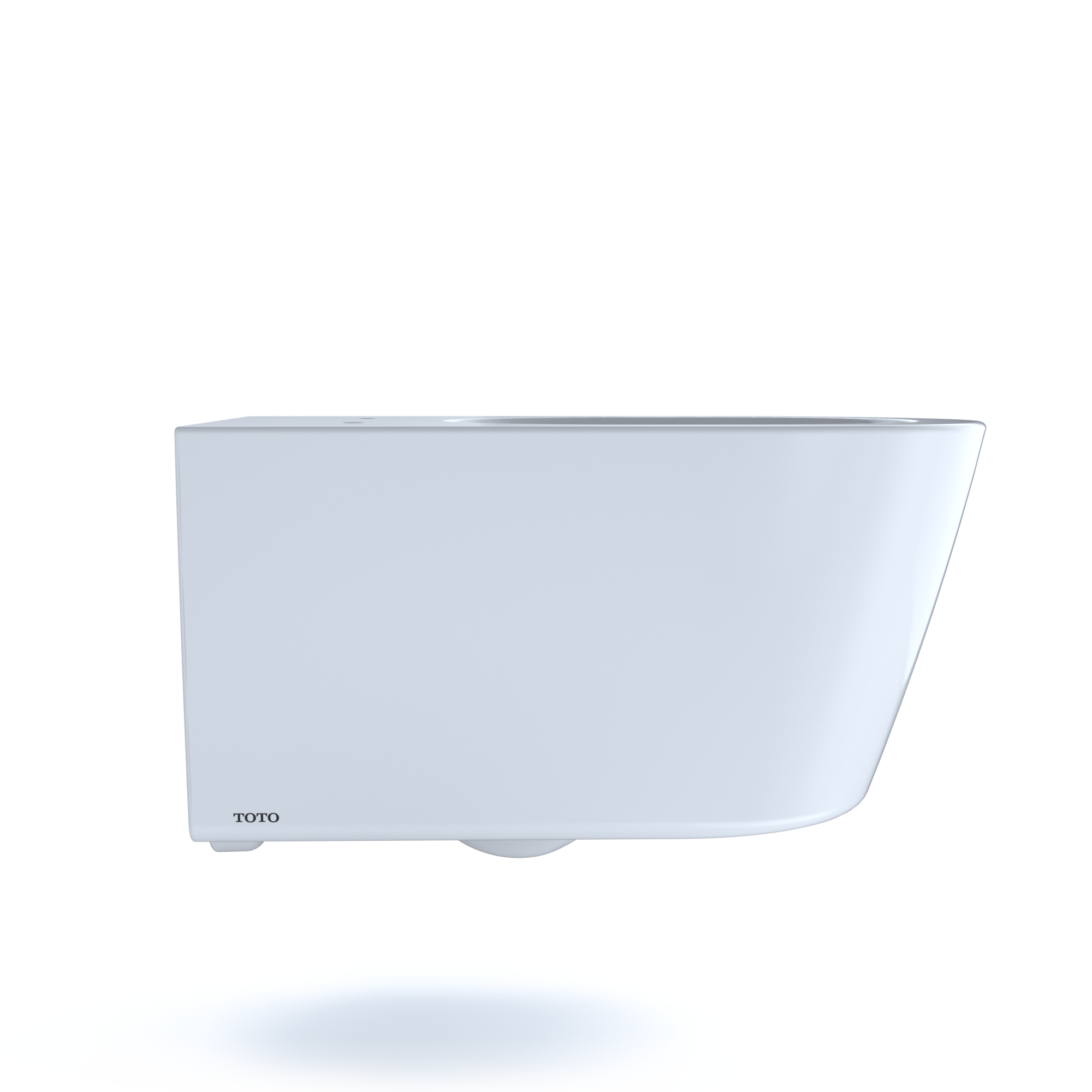 TOTO CT447CFG#01 Rp Wall-Hung Contemporary D-Shape Dual Flush 1.28 And 0.9 Gpf Toilet With Cefiontect - Cotton White