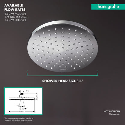 HANSGROHE 26277821 Vernis Blend Showerhead 200 1-Jet, 1.75 GPM - Brushed Nickel
