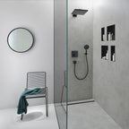HANSGROHE 56073670 XtraStoris Minimalistic Wall Niche with Open Frame 12"x 12"x 4" - Matte Black