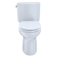 TOTO CST454CEFG#01 Drake II Two-Piece Elongated 1.28 GPF Universal Height Toilet with CEFIONTECT , Cotton White