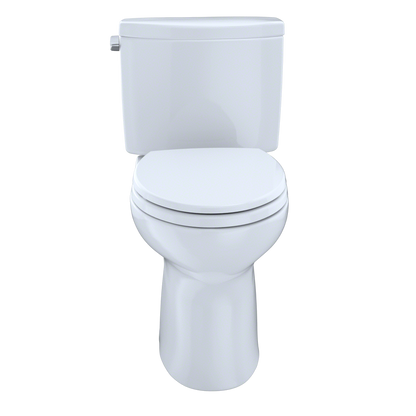 TOTO CST454CEFRG#01 Drake Ii Two-Piece Elongated 1.28 Gpf Universal Height Toilet With Cefiontect And Right-Hand Trip Lever - Cotton White