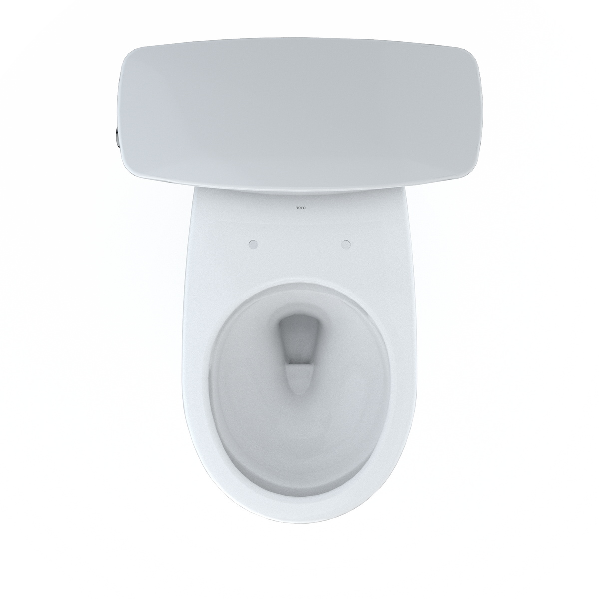 TOTO CST785CEFG#01 Drake Transitional Two-Piece Round 1.28 Gpf Universal Height Tornado Flush Toilet With Cefiontect - Cotton White