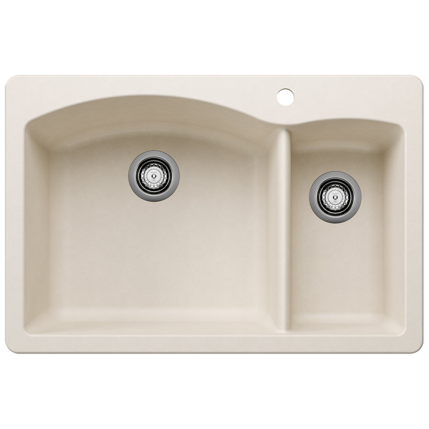 BLANCO 443062 Diamond Diamond SILGRANIT 33" 70/30 Double Bowl Dual Mount Kitchen Sink - Soft White in Soft White