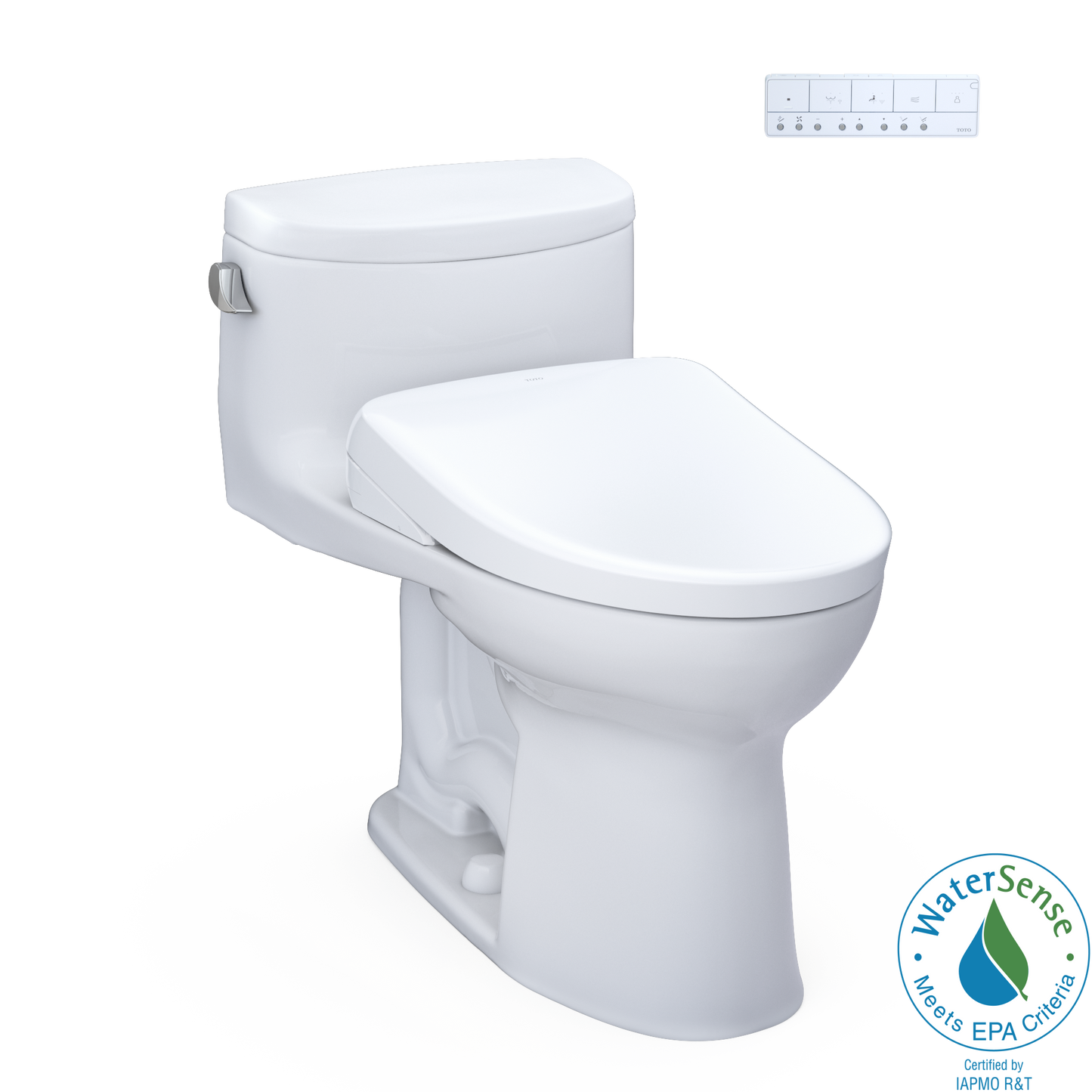 TOTO MW6344736CEFG#01 Washlet+ Supreme Ii One-Piece Elongated 1.28 Gpf Toilet And Washlet+ S7A Contemporary Bidet Seat - Cotton White