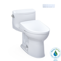 TOTO MW6344726CEFG#01 Washlet+ Supreme Ii One-Piece Elongated 1.28 Gpf Toilet And Washlet+ S7 Contemporary Bidet Seat - Cotton White
