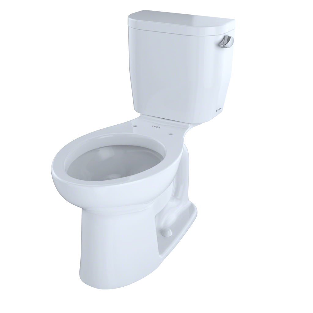 TOTO CST244EFR#01 Entrada Two-Piece Elongated 1.28 Gpf Universal Height Toilet With Right-Hand Trip Lever - Cotton White
