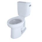 TOTO CST244EFR#01 Entrada Two-Piece Elongated 1.28 Gpf Universal Height Toilet With Right-Hand Trip Lever - Cotton White