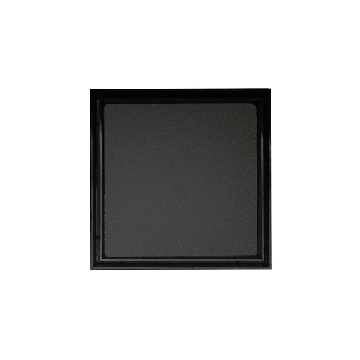 INFINITY DRAIN TD 15-2I BK TD 15 5" x 5" TD 15 Tile Insert Complete Kit in Matte Black with Cast Iron Drain Body, 2" No Hub Outlet