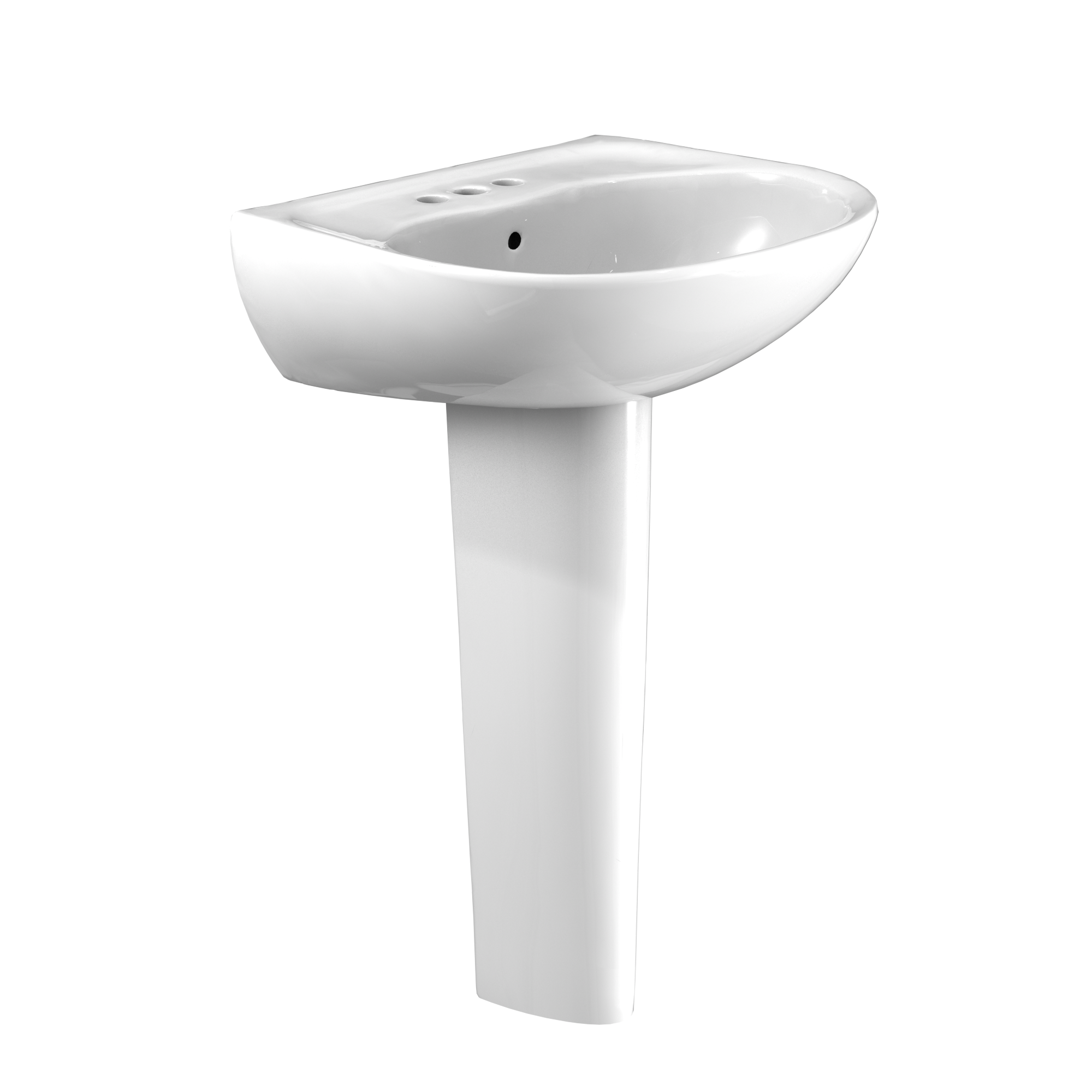 TOTO LPT241.4G#01 Supreme Oval Basin Pedestal Bathroom Sink With Cefiontect For 4 Inch Center Faucets - Cotton White