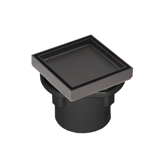 INFINITY DRAIN TD 4-2A ORB TD 4 4” x 4” Tile Drain Strainer in Oil Rubbed Bronze with ABS Drain Body, 2" Outlet
