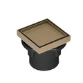 INFINITY DRAIN TD 4-2A SB TD 4 4” x 4” Tile Drain Strainer in Satin Bronze with ABS Drain Body, 2" Outlet