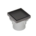 INFINITY DRAIN TD 4-2P ORB TD 4 4” x 4” Tile Drain Strainer in Oil Rubbed Bronze with PVC Drain Body, 2" Outlet