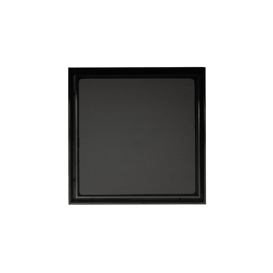 INFINITY DRAIN TDB 5-A BK TD 5 5” x 5” Tile Drain Strainer in Matte Black with ABS Bonded Flange Drain Body, 2", 3" and 4" Outlet