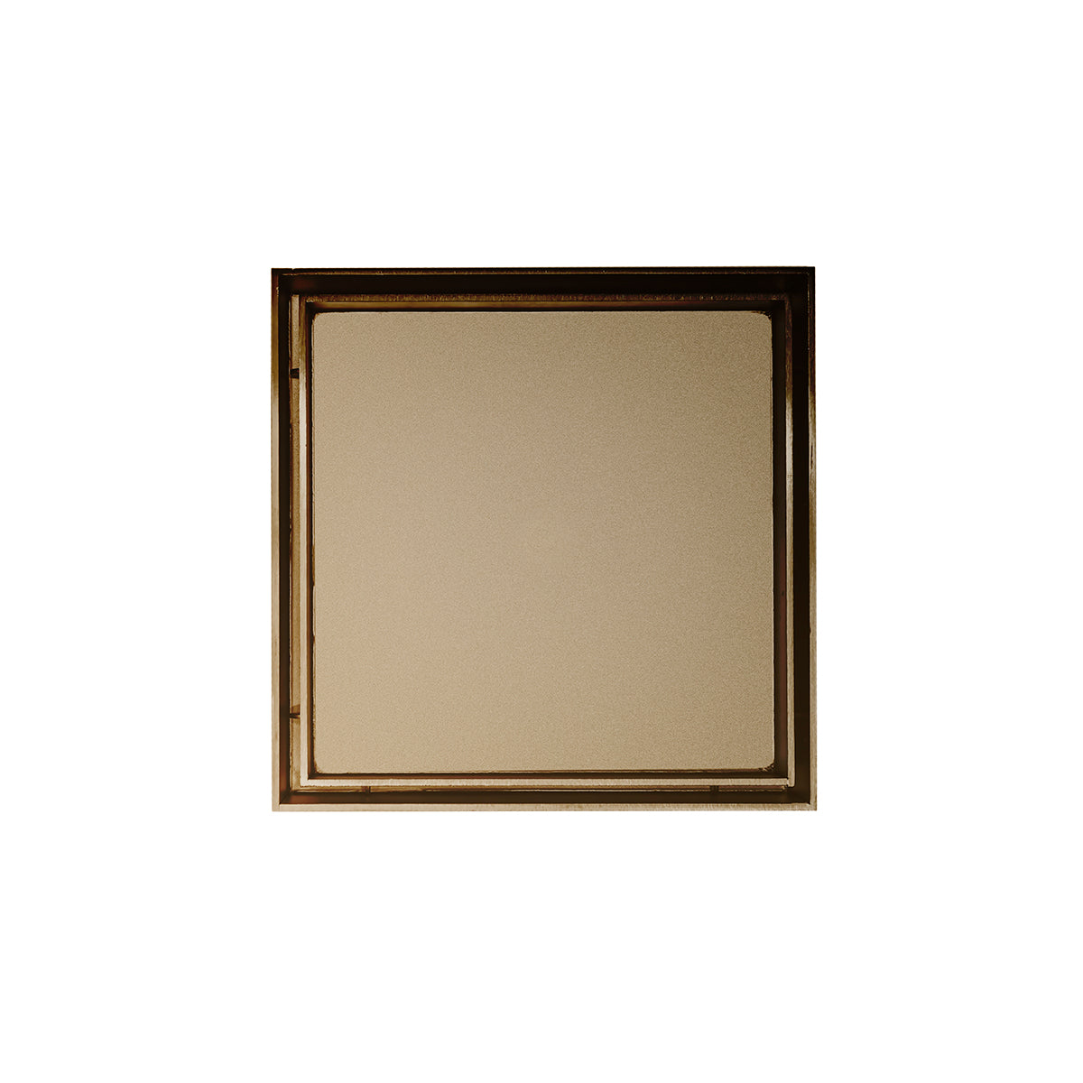 INFINITY DRAIN TDB 5-S SB TD 5 5” x 5” Tile Drain Strainer in Satin Bronze with Stainless Steel Bonded Flange Drain Body, 2" No Hub Outlet