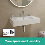 HANSGROHE 73332001 Tecturis S Widespread Faucet 150, 1.2 GPM - Chrome