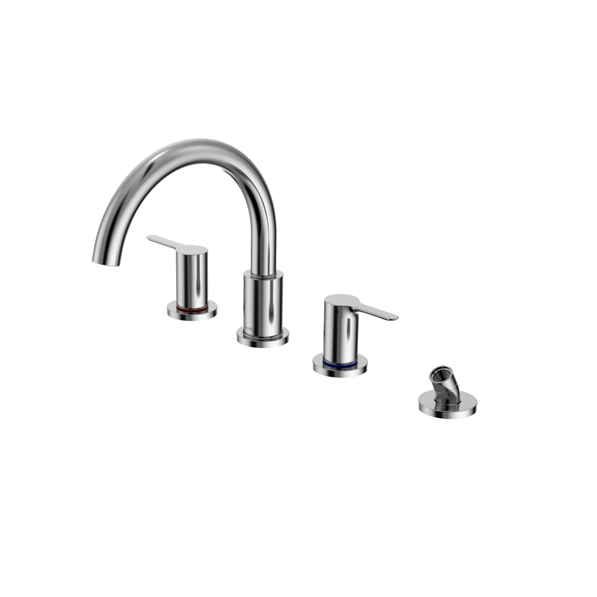TOTO TBS01202U#CP Lb Two-Handle Deck-Mount Roman Tub Filler Trim With Handshower - Polished Chrome