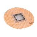 INFINITY DRAIN TDLFS 5-2I PS TDLFS 5 5” x 5” Flanged Tile Drain Strainer with Factory Applied Schluter® Kerdi Membrane for 3/8" tile in Polished Stainless with Cast Iron Drain Body, 2" Outlet