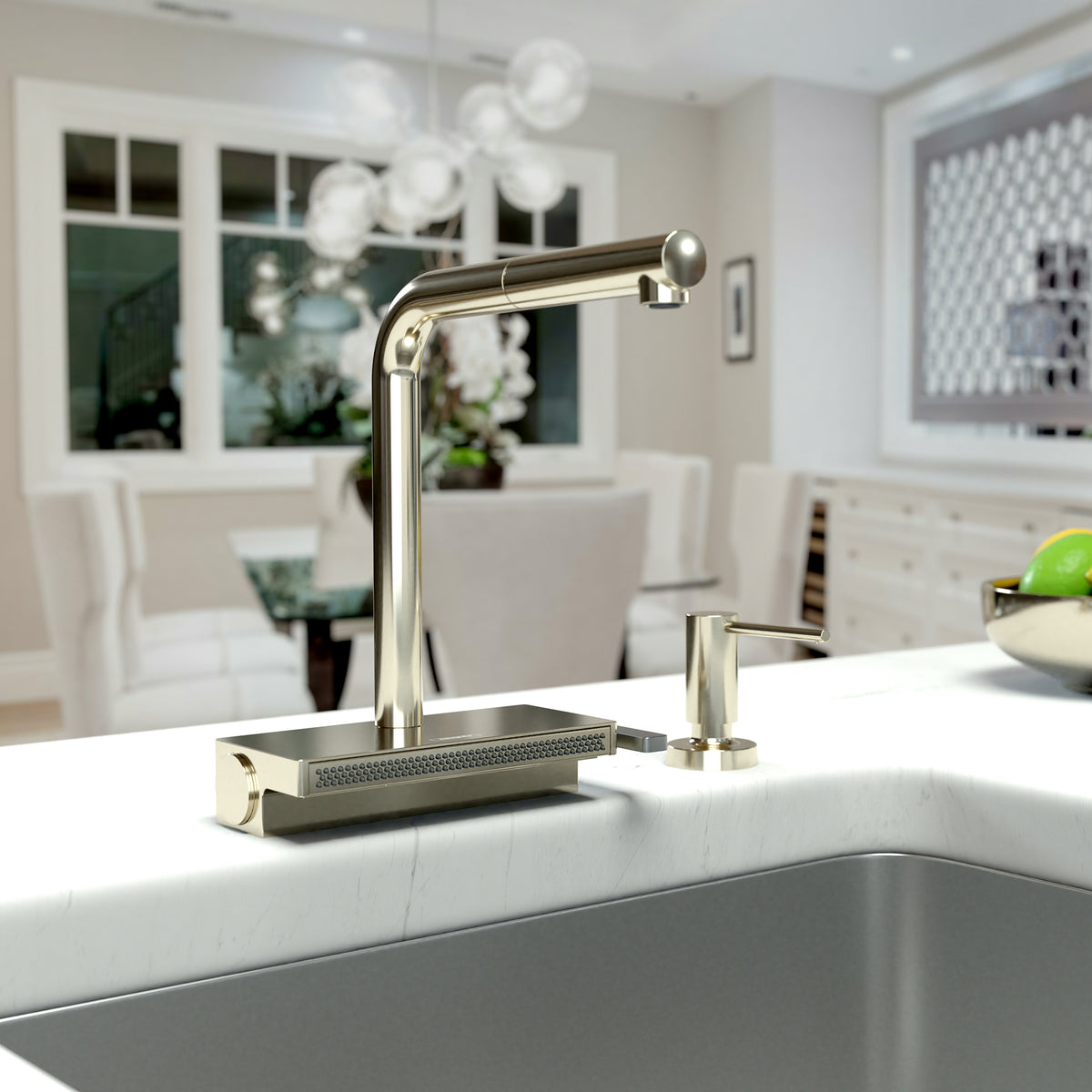 HANSGROHE 73830831 Aquno Select Kitchen Faucet, 2-Spray Pull-Out with sBox, 1.75 GPM - Polished Nickel